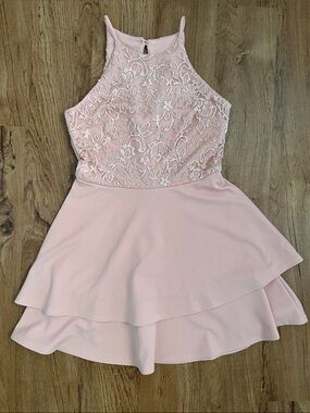 B. Smart Sleeveless Halter Mini Dress